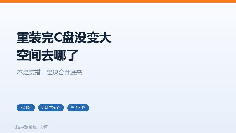 重装系统后C盘容量没有变化的常见原因