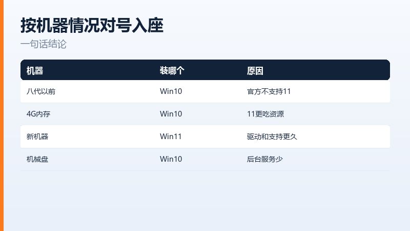 不同机器对应的系统版本建议