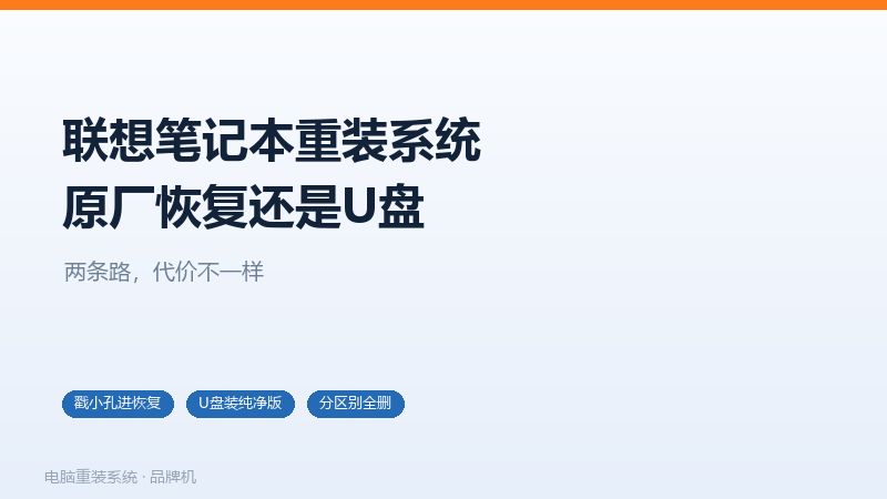联想笔记本重装系统的两条路,原厂恢复和U盘纯净安装