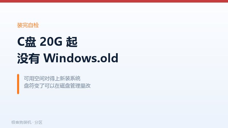 装完检查C盘占用和是否残留Windows.old