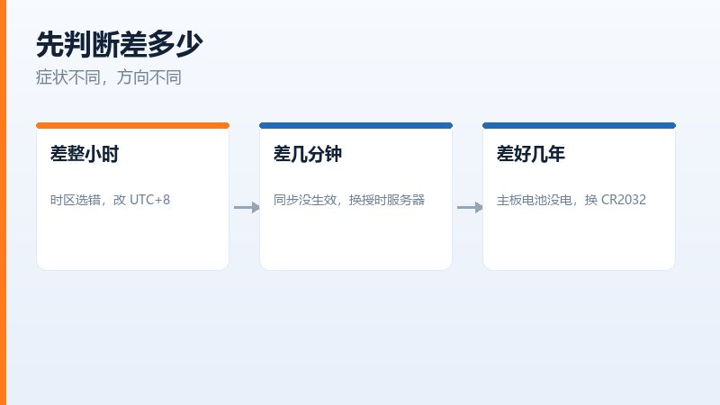 时区设置和手动更换授时服务器的位置