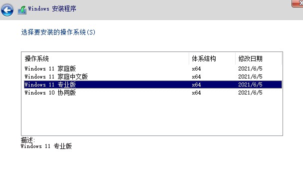 7-选择win11版本